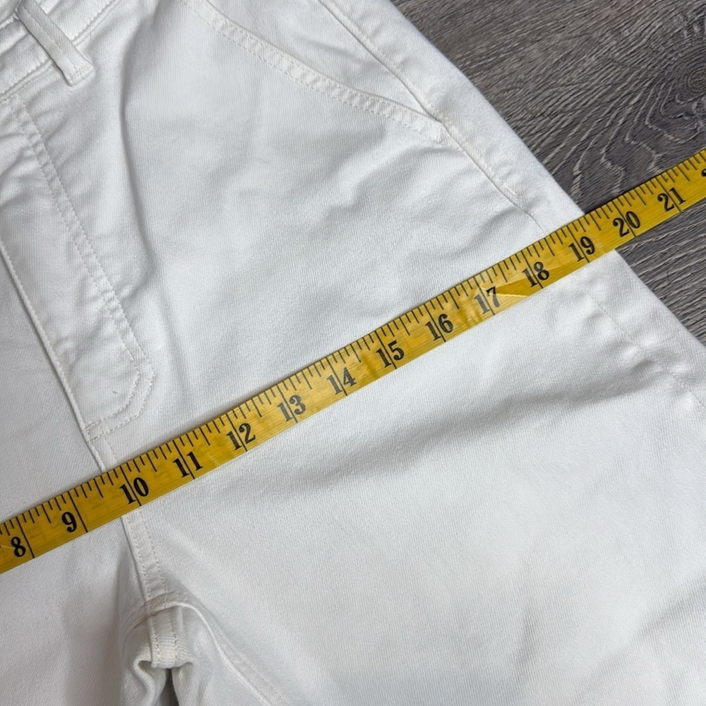 Everlane Women’s White High-Rise The Straight Leg Crop Jeans Sz 10 Tall - Picture 7 of 11